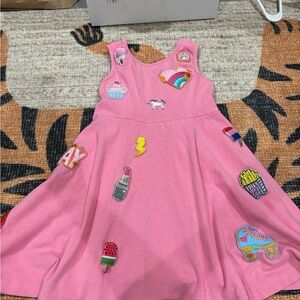 Lola Pink Kids Dress with Fun Patches